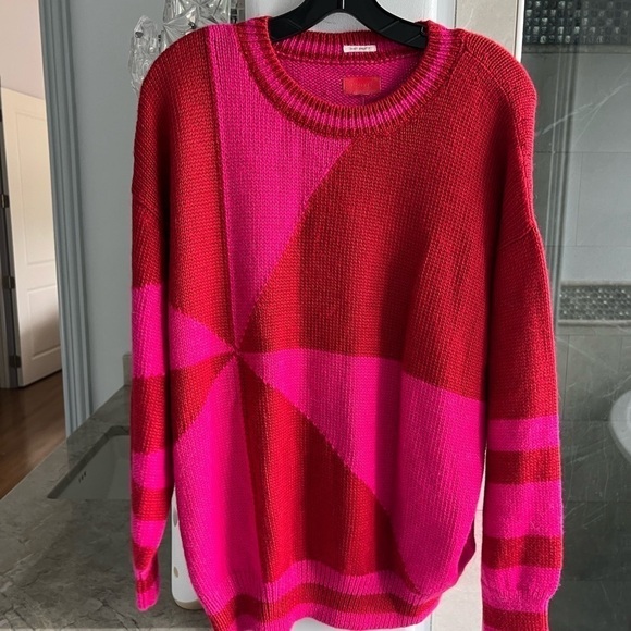 Mother Denim The Easy Drop Jumper Colorblock Sweater - Picture 6 of 15